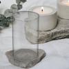 2Pcs Clear Glass Covers Cylinder Shade Open Ended Transparent Holder Decorative Glass Chimney for Home
