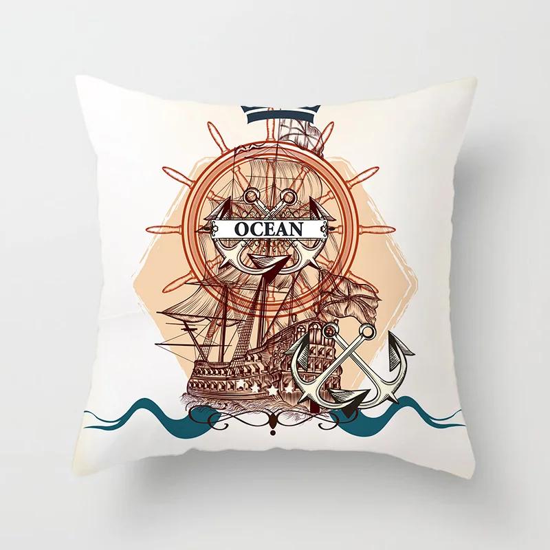 Pillowcases Home Decor Living Room  Cute Blue Ocean Pillowcase Office Chair Double Bed Cushion Cover