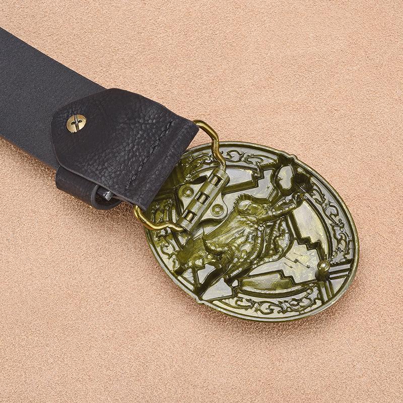 Vintage Punk Belt Men'S Casual Rivet Belt Zodiac Belt