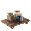 Bandeja de Madera Soporte Pedestal Madera Tocador Manos Jabón Vela Aromática Soporte Almacenamiento Bandeja Cocina Soporte Condimentos Decoración Hogar