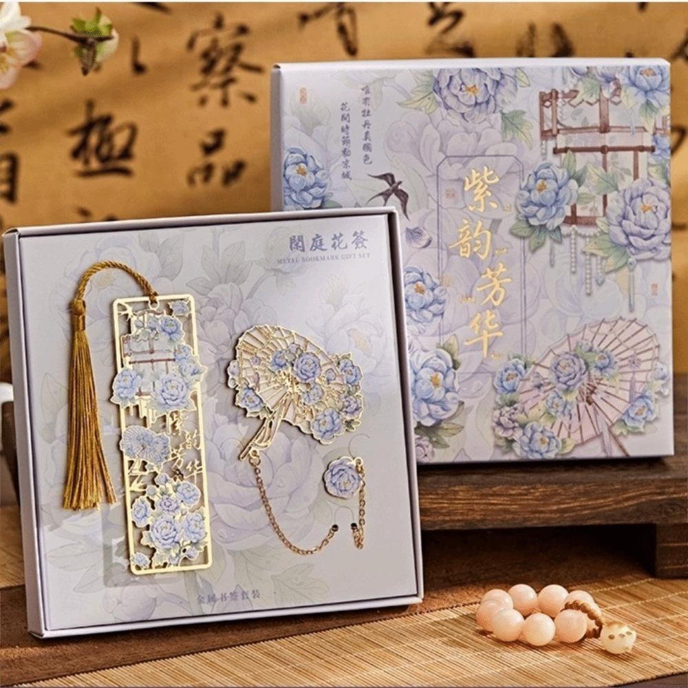 Metal Hollow Hollow Bookmark Bronzing Floral Bookmark Reading Clip Metal Bookmark  Book Club