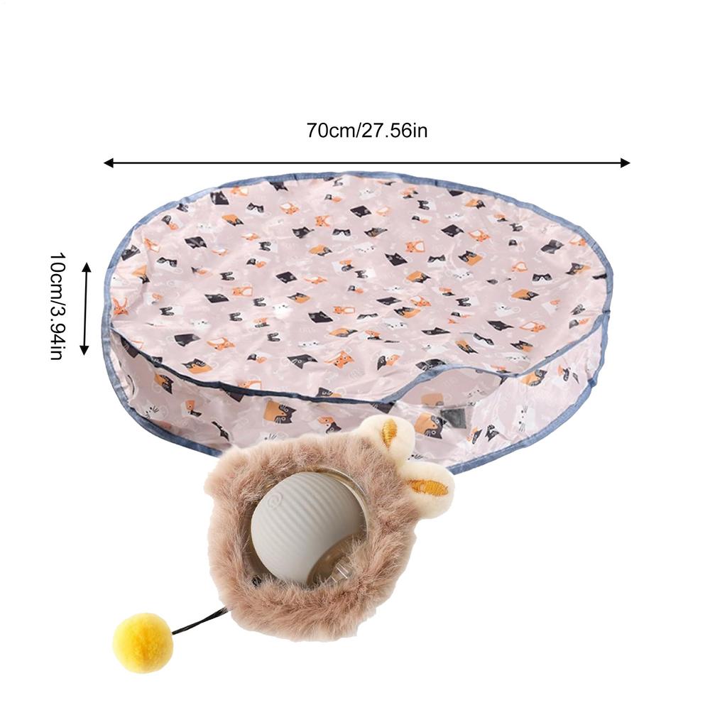 Automatic Cat Toy Indoor Cat Toys For Boredom With Rolling Ball Self-Activity Oxford Rechargeable Automatic Hunting Cover For