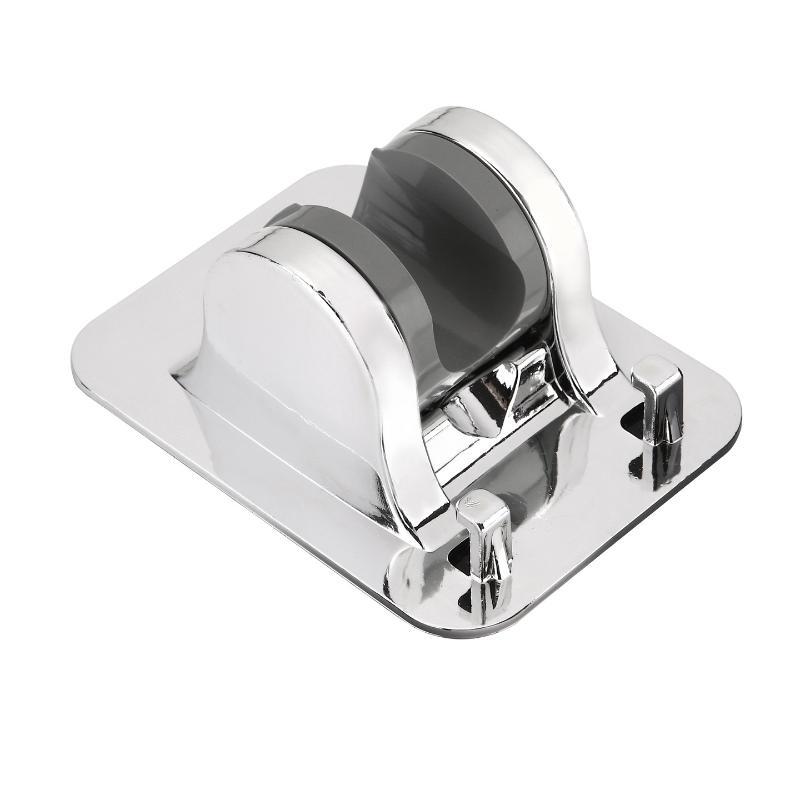 Wall Mount Shower Head Holder Strong Adhesive Residue Free Removable Waterproof ABS Bracket for Bathroom Use