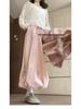 Women's Slimming Wide-Leg Bud Pants - Summer 2026, Yellow, College Style, Loose Straight-Leg, Drapey