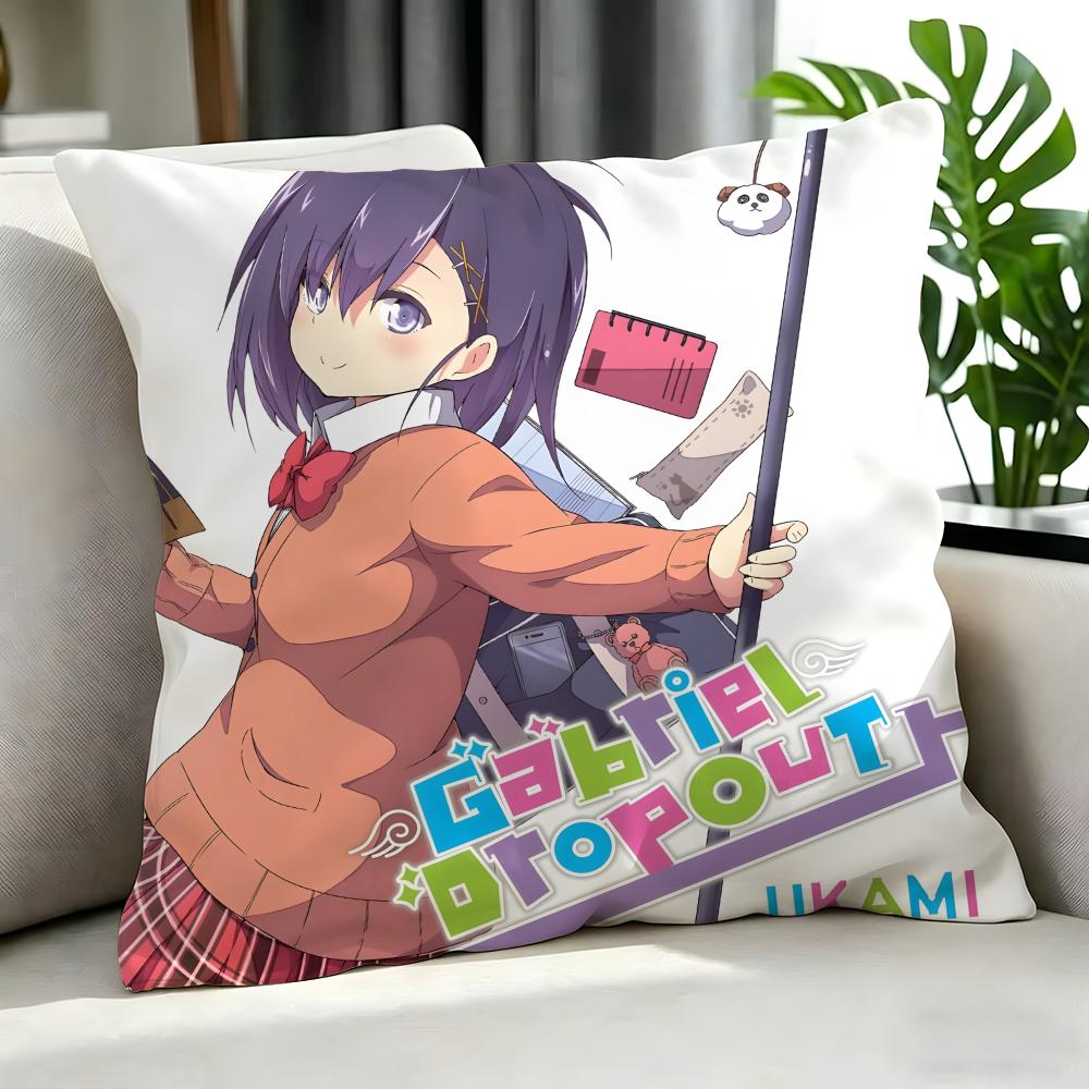 anime Gabriel Dropout Cushion Cover Cushion Cover Set Pcs x x x Pillowcase Decorative Sofa Home Decor