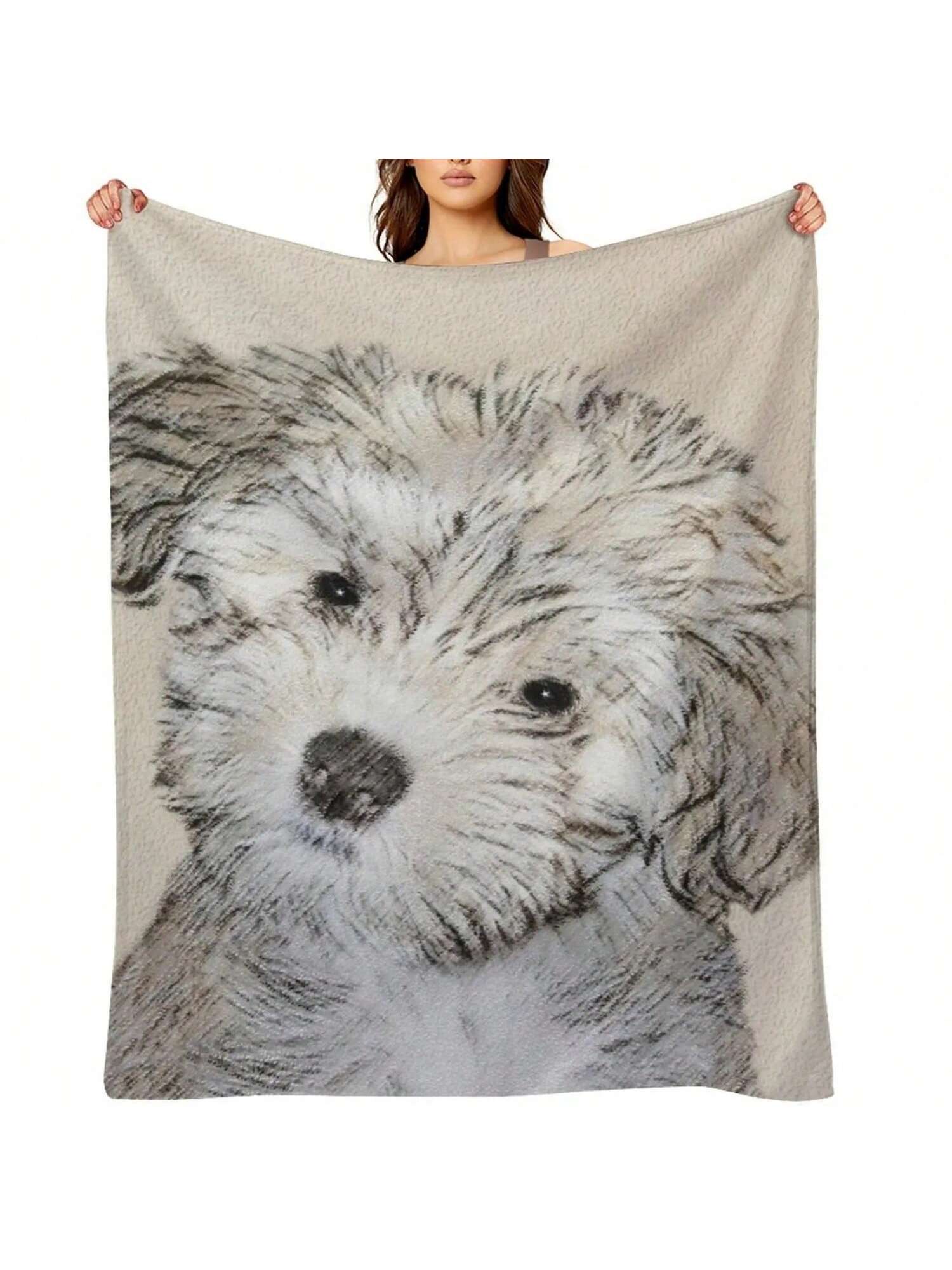 

Havanese Puppy Throw Blanket For Babies Cute For Blankets 75X95CM сірий колір