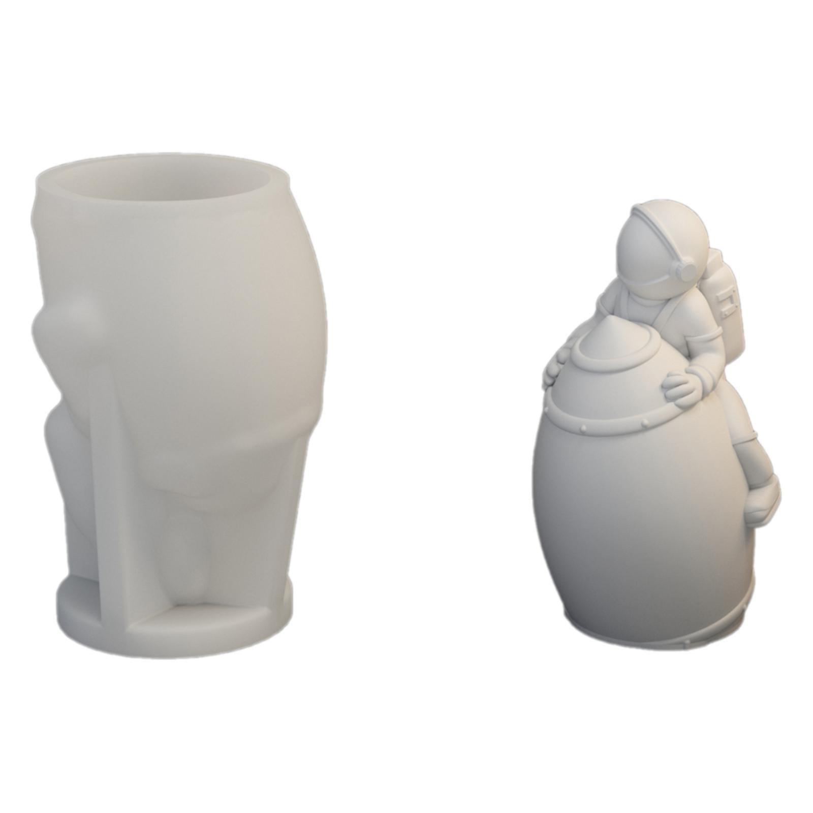 

Силиконовая форма для фигурки Луны и космоса, простая в использовании силиконовая форма для изготовления космонавтических поделок, украшение для стола 4