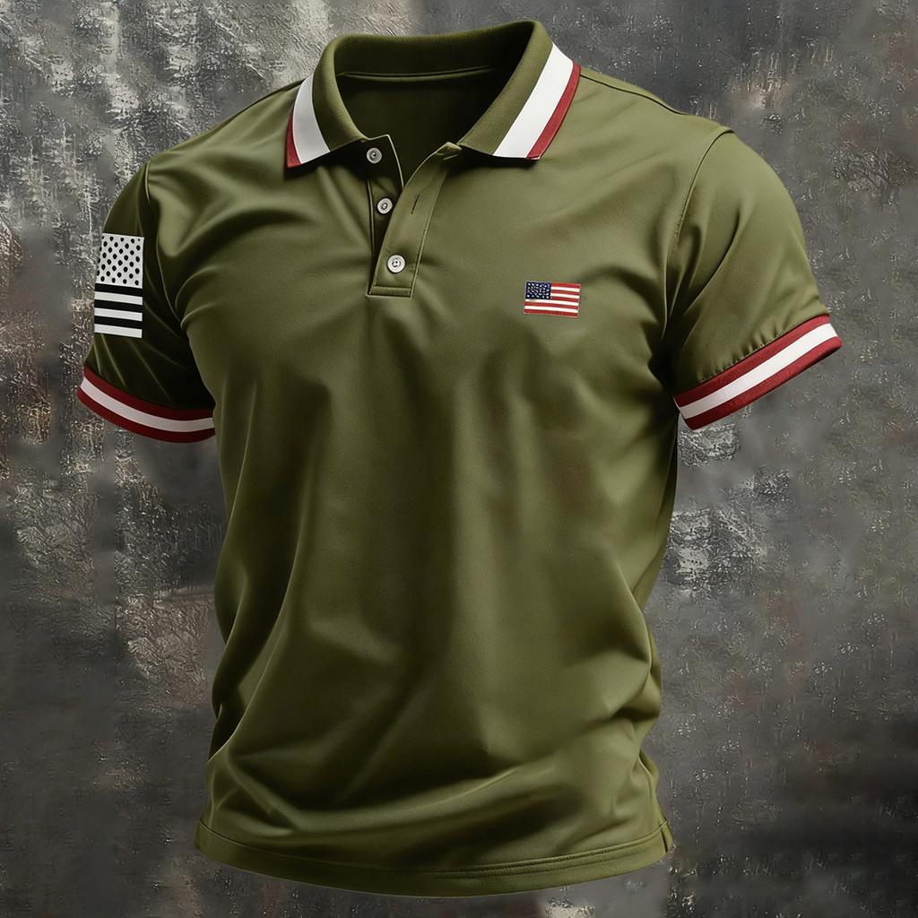 Men's Summer Print Short Sleeve Lapel Shirt Men's Casual Fashion Shirt