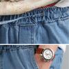 Shorts for Men Jeans Waist Strap Light Blue Korea Fashion