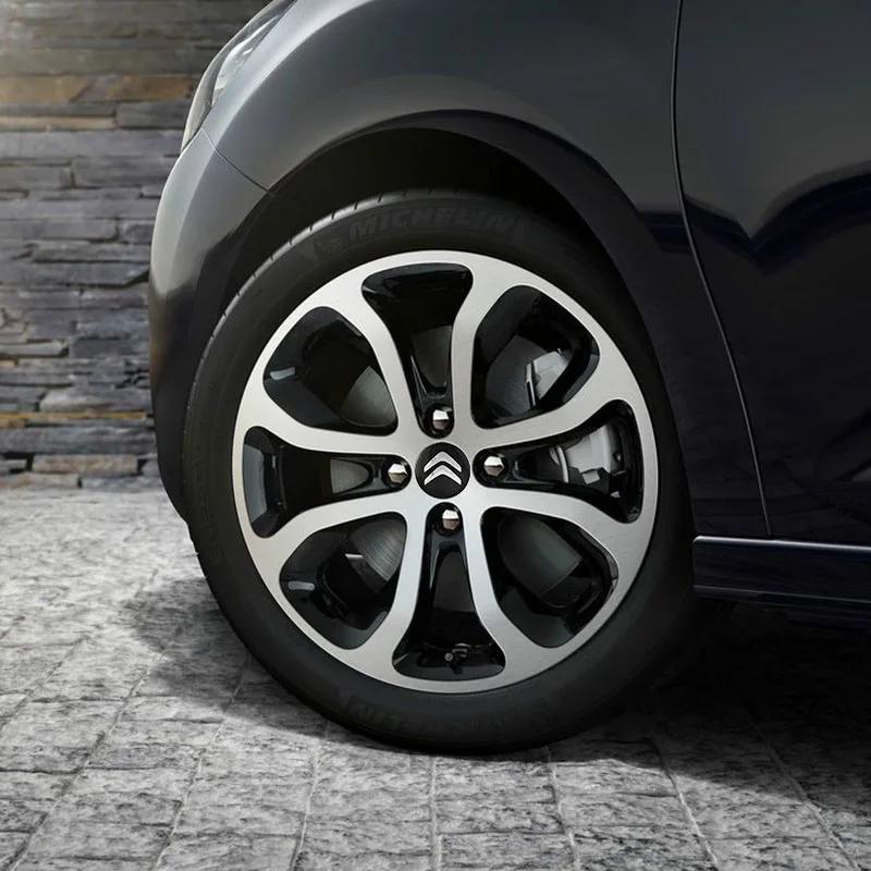 4 Pièces Autocollants Cache-Moyeux de Roue de Voiture Badge Emblème Pour Citroen C4 C3 C5 AIRCROSS C5X e-C4 X e-C3 C-Crosser C-Elysee C1 Berlingo C6