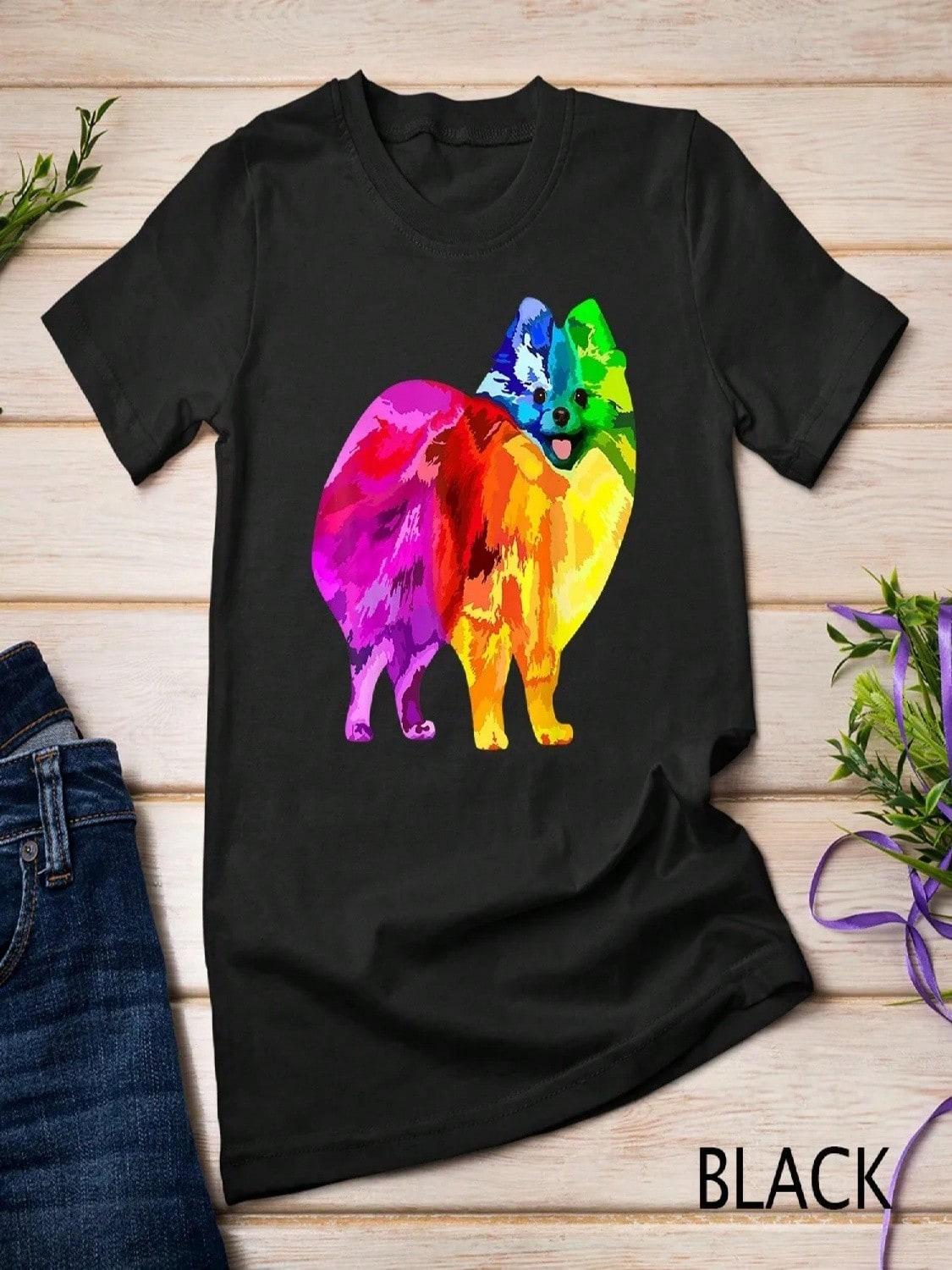 Dog Lover S Pomeranian For Women Colorful Men T Shirt S разноцветный