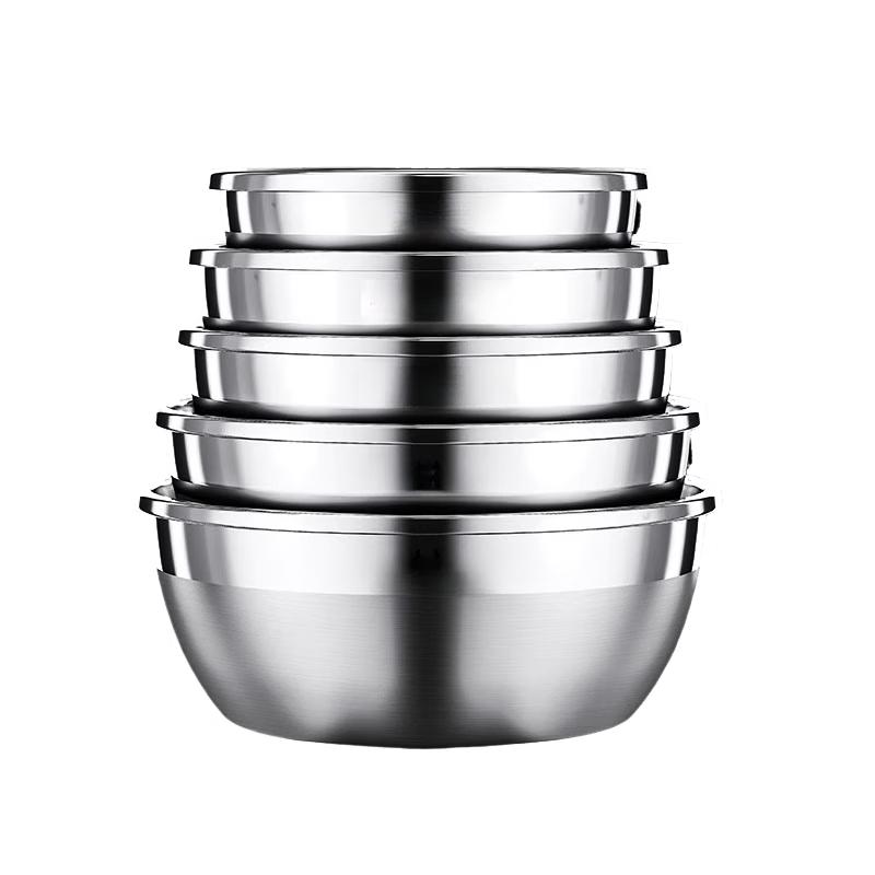 SuLe 316 Stainless Steel Thickened 5-Piece Multi-purpose Basin Set