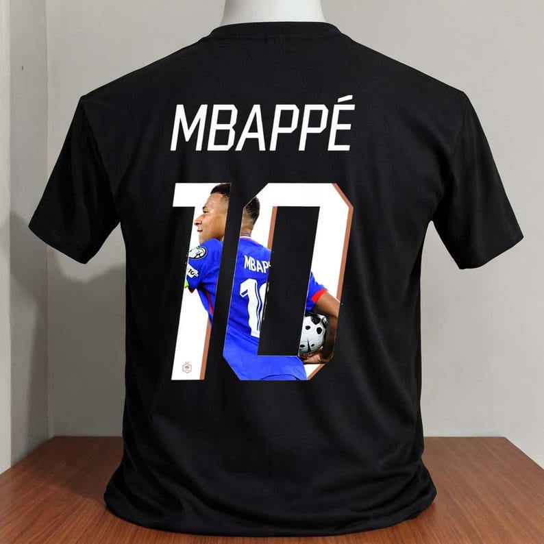 kylian mbappe france black color cartoon shirt worldcup 2026 S