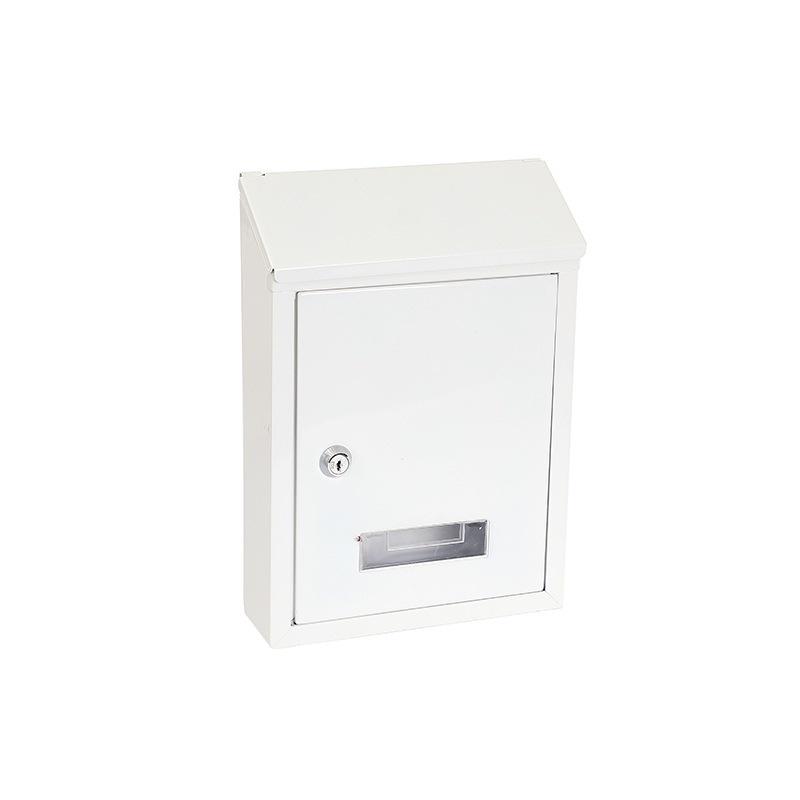 Wall-Mounted Secure Metal Mailbox with Key Lock and Suggestion Drop Box for Outdoor Use 2801 белый