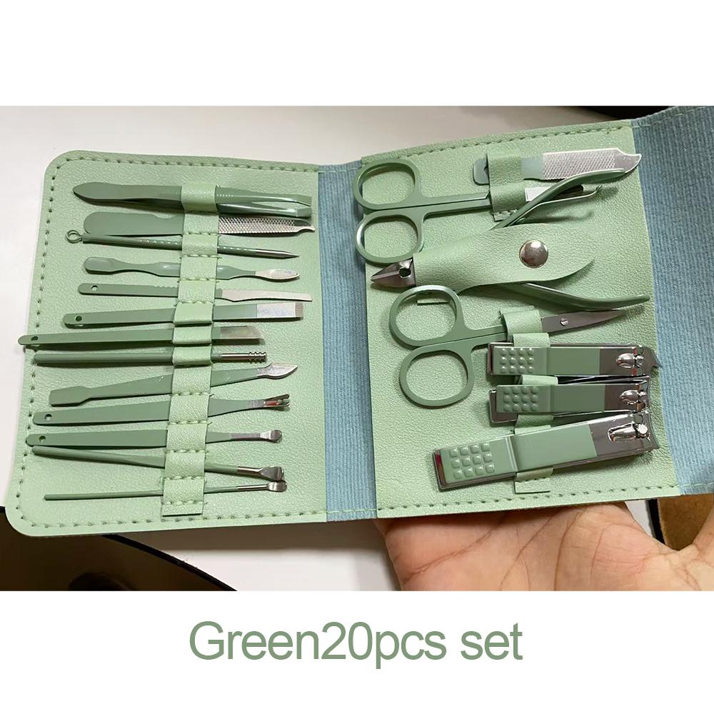Premium 16-Piece Nail Grooming Kit for Home Stainless Steel Clippers Pedicure Set and Travel Case Included Manicure Set