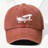 Glider Print Washed Retro Baseball Cap Fashionable Unisex Sun Protection Outdoor Hat Adjustable