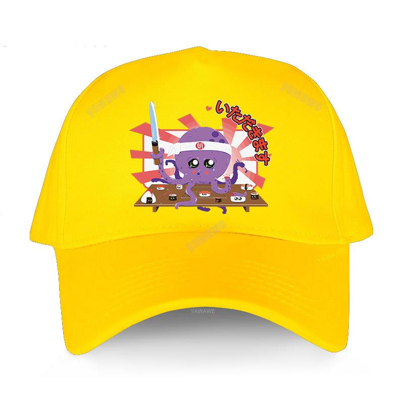 Adjustable Baseball Cap Balck Women Luxury Hats Polpo Maschio Sushi Man Hip Hop Short Visor Hat Snapback Adult Sport Bonnet
