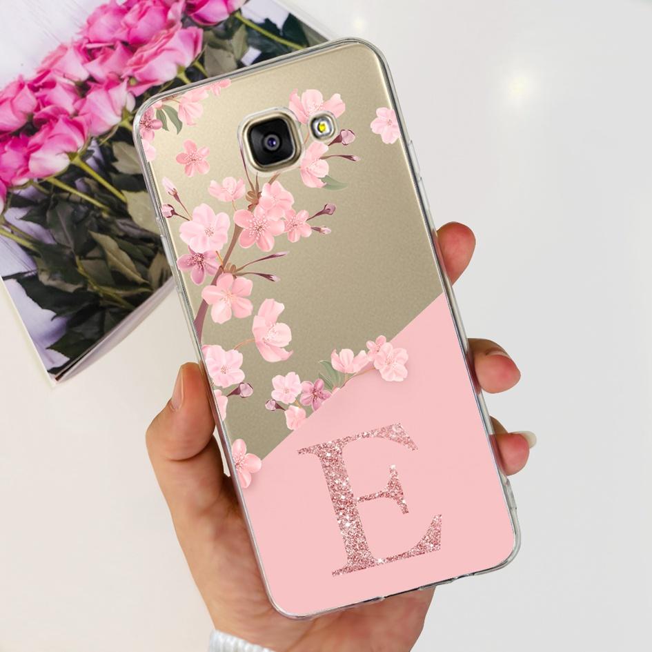 For Samsung Galaxy A3 2016 Case A310F A310M A310Y Silicone Cover Cute Letters Flower Clear Funda For Samsung A3 2017 A320F Coque