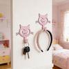 4pcs Cat-shaped Wall Hook Home Storage Hook