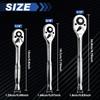 SPEEDWOX Ratchet Handle Set movable for smooth socket attachment and rotation direction switching for tightening and loosening bolts and chrome plated