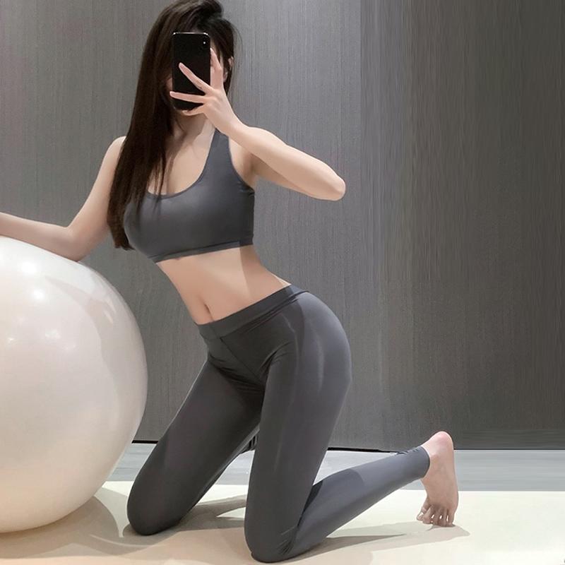 Erotic Butt Exposing Leggings Teddy Lingerie Sexy Women Zip Open Crotch Skinny Pants Outdoor Rolepaly Costumes Stretch Yoga Pant