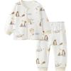 TONGTAI Kids' Pure Cotton Thermal Underwear & Pajama Set