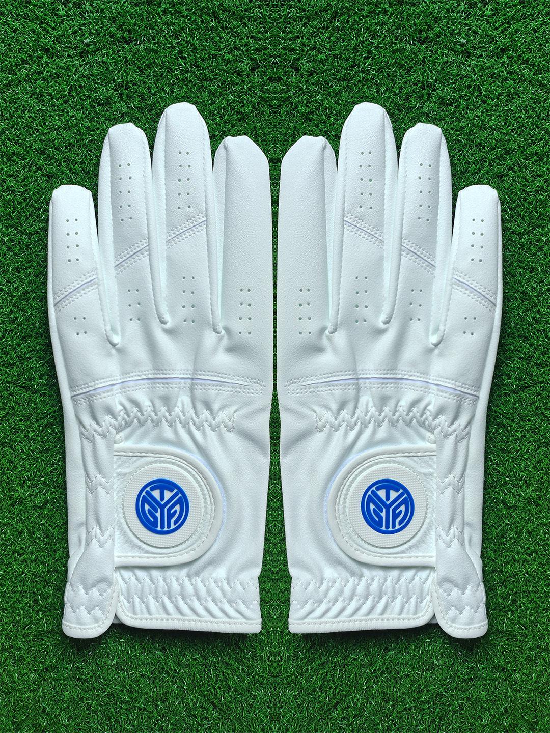 TYGOLF Men s Double-Handed Golf Gloves - Thin, Breathable, Wear-Resistant, Non-Slip, Washable Nano Microfiber Fabric. Size 26