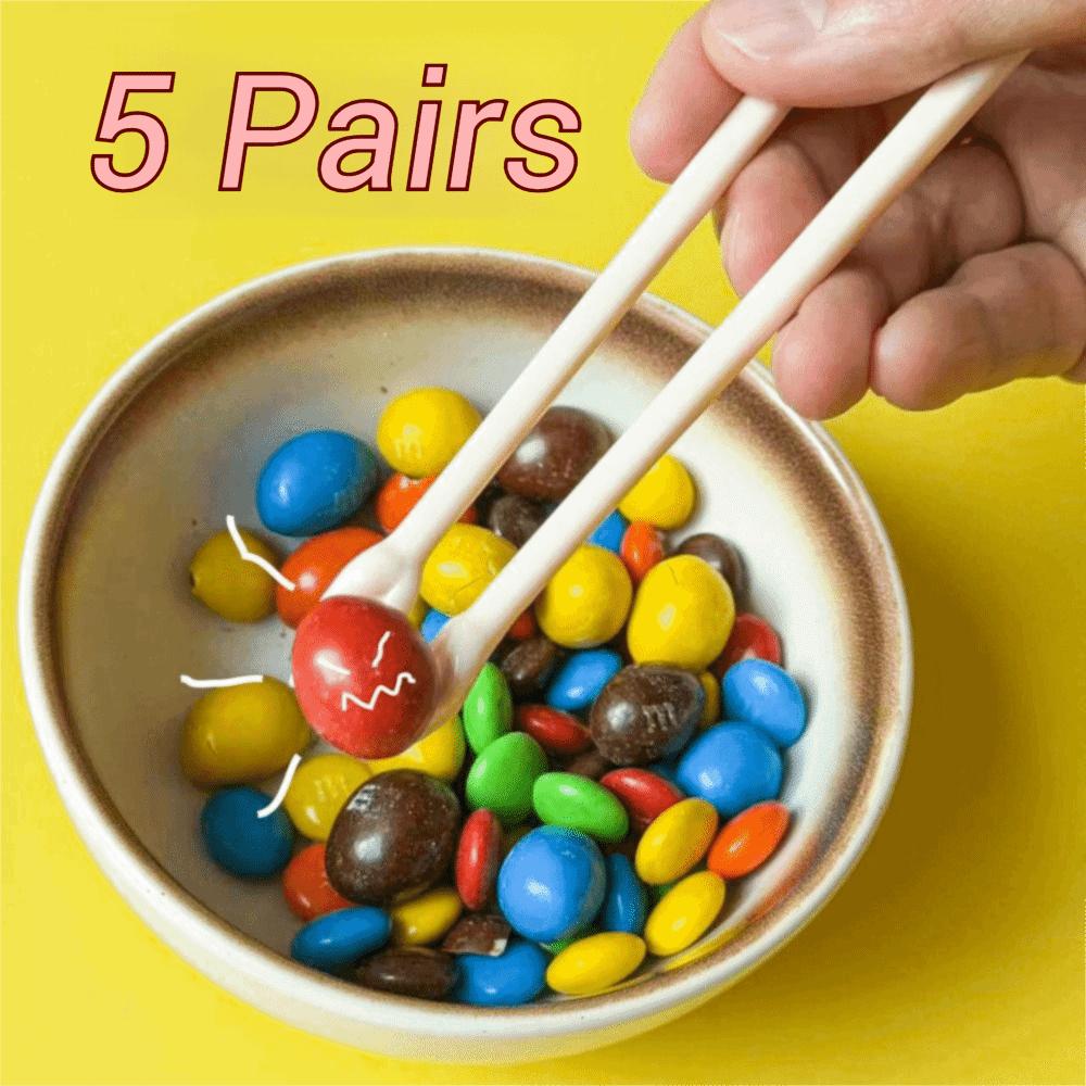 5 párů Hůlky s dlouhou rukojetí do dlaně Plastové tréninkové hůlky pro děti Začátečník