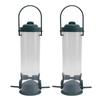 2 Sets Durable Hanging Finch Feeder Transparent Hanging Bird Feeder Wild Bird Feeder  Backyard
