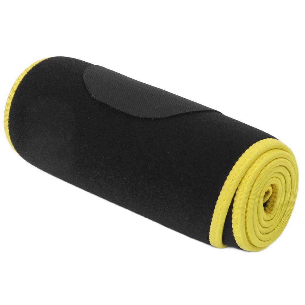 Waist Trimmer Belt Adjustable Gym Fitness Waist Trainer Band for Yoga Exercise Weight LossYellow Black