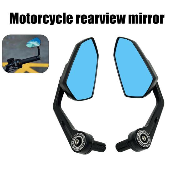 1 Pair Motorcycle Rearview Mirror Durable Structure Adjustable Design Universal Fit Simple