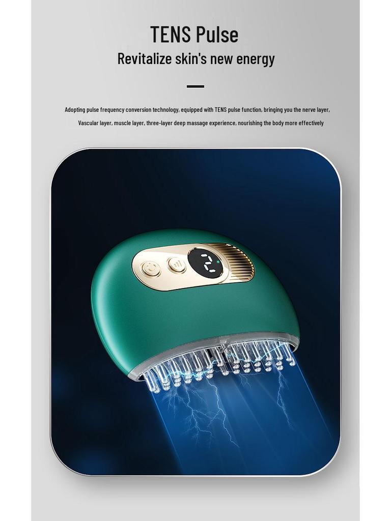 Electric Pulse Smart Gua Sha Comb for Full Body Massage and Facial Meridian Therapy