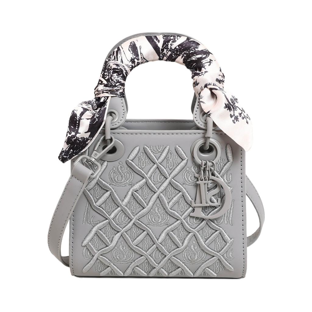 Geantă Prințesa Diana geantă premium de sub braț geantă de umăr geantă messenger geantă de mână eșarfă de mătase pentru femei geantă de mână de nișă geantă pătrată mică