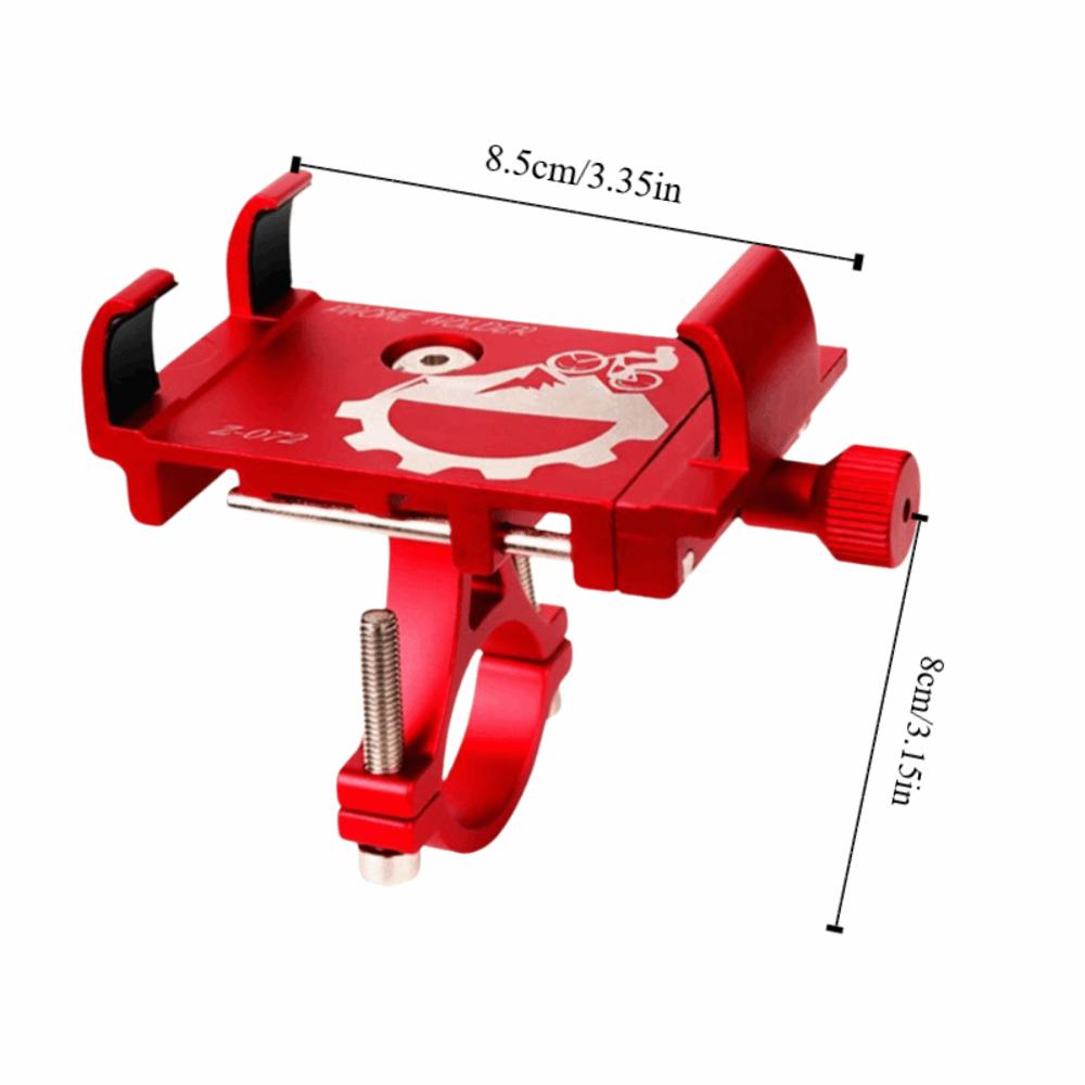 Red Bike Phone Mount Aluminum Alloy Motorcycle Phone Holder Bike Handlebar Phone Holder  Bicycle