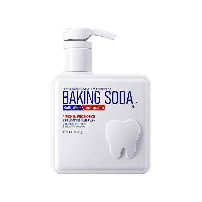 Baking Soda Probiotic Whitening Toothpaste To Remove Yellow Teeth Stains and White Teeth Removal Clean Teeth Fresh Mouth 300g