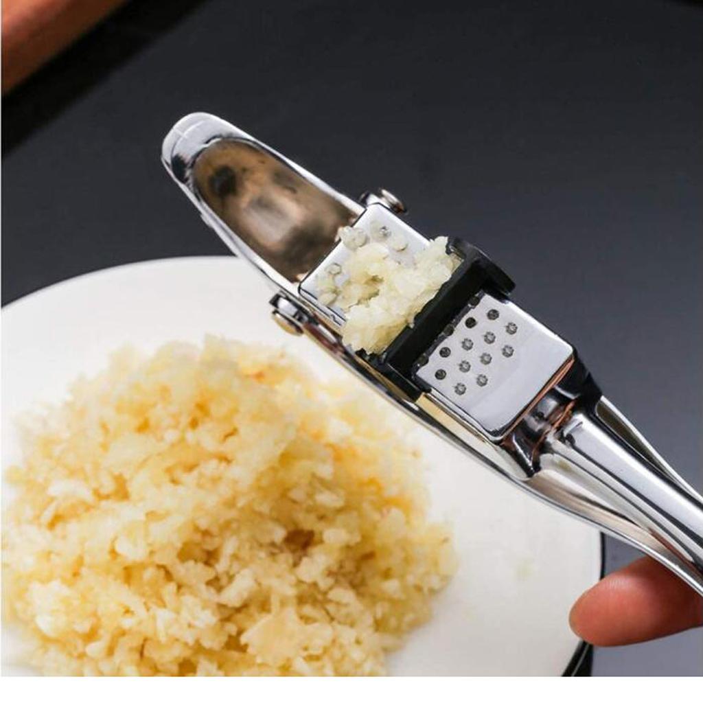 Garlic Press Presser Crusher Chopper Peeler Cutter mincer stainless steel