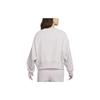 Nike Solid Color Crewneck Cropped Long-Sleeve Sweatshirt for Women Gray-Purple