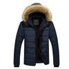Winter Men's Cotton Coat Raccoon Fur Collar Removable Hooded Casual Velvet Large Size Cotton Coat Men