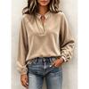Women S Long Sleeve V Neck Lantern Sleeve Loose Knit Top