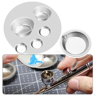 Makyaj Paletleri Yuvarlak Boya Tepsisi Metal Karıştırma Kitleri Pigment Karıştırma Kapları Sanat için Palet