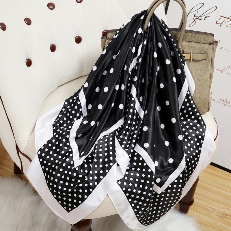 90 Square Scarves, Silk Scarves, Women's New Spring and Summer High-end Sense Versatile, Thin Scarves, Shawls Outside