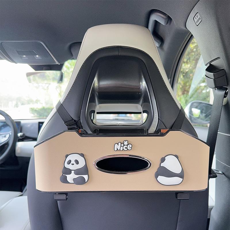 Aufbewahrungsbox für die Rücksitzlehne mit Taschentuchhalter & Getränkehalter - Multifunktionaler Organizer