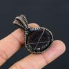 Titanium Druzy,Labradorite Handmade Copper Wire Wrap Pendant 1.77" Z1s94