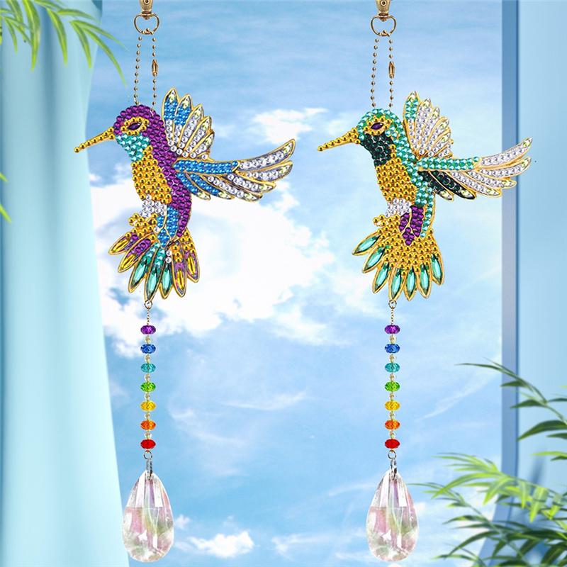 Good-6 Pieces Wind Spinner DIY Painting Wind Chime Double Sided Paint Hanging Ornament For Garden (Bees + Insects + Birds)