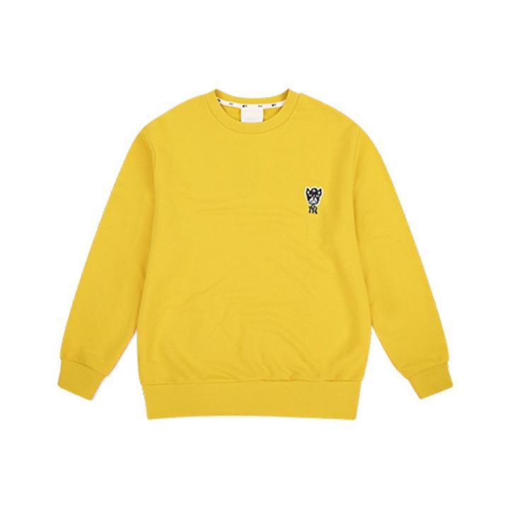 MLB Dog Embroidery Pattern Loose Sweatshirt Unisex Sweatshirt Yellow 31MTC1941-50Y-XS