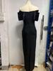 Women's European & American One-Shoulder Rhinestone Evening Gown