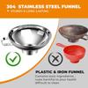 Kitchen Household Wide Mouth Funnel Stainless Steel Multifunctional Jam Canning Funnel Used For kitchen Tools And Small Tools