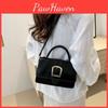 Classy Pu Small Square Handbag Trendy Crossbody Bag For Daily Fashion