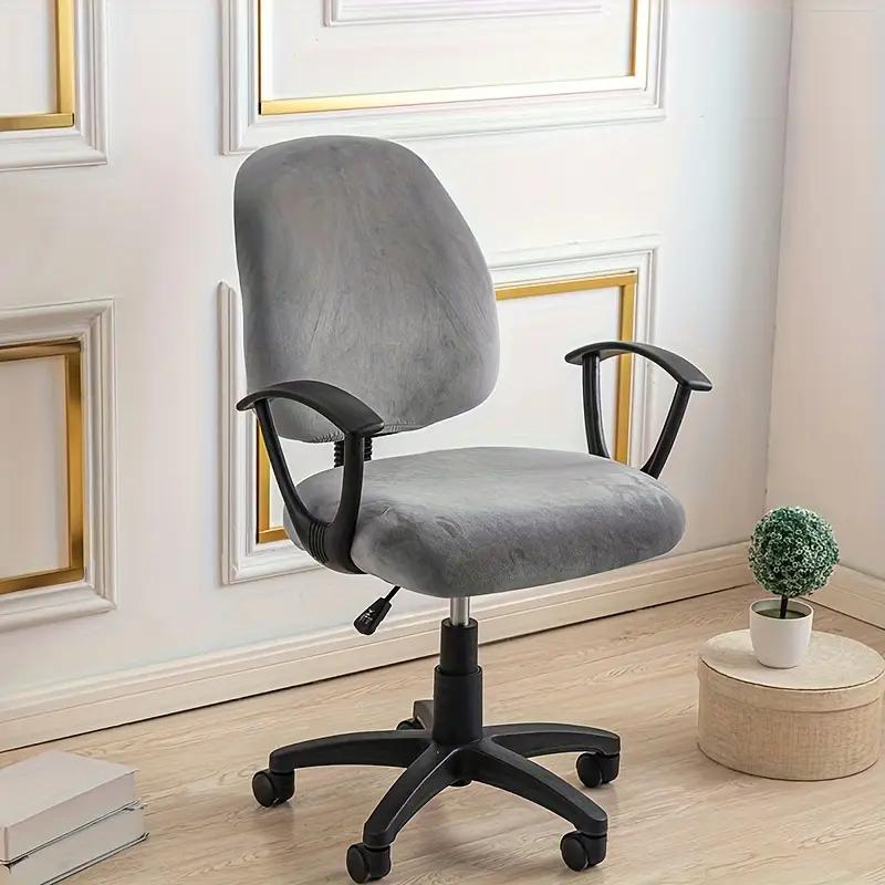 Velvet Office Chair Cover Elastic Anti-Dirty Gaming Chair Slipcover Solid Color Computer Chairs Seat Cover For Study Play Room