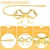 2Pcs Metal Bow Curtain Holdback Decorative Gold Bow Knot Curtain Tieback Modern Window Drapery Holdback Hook for Home Bedroom